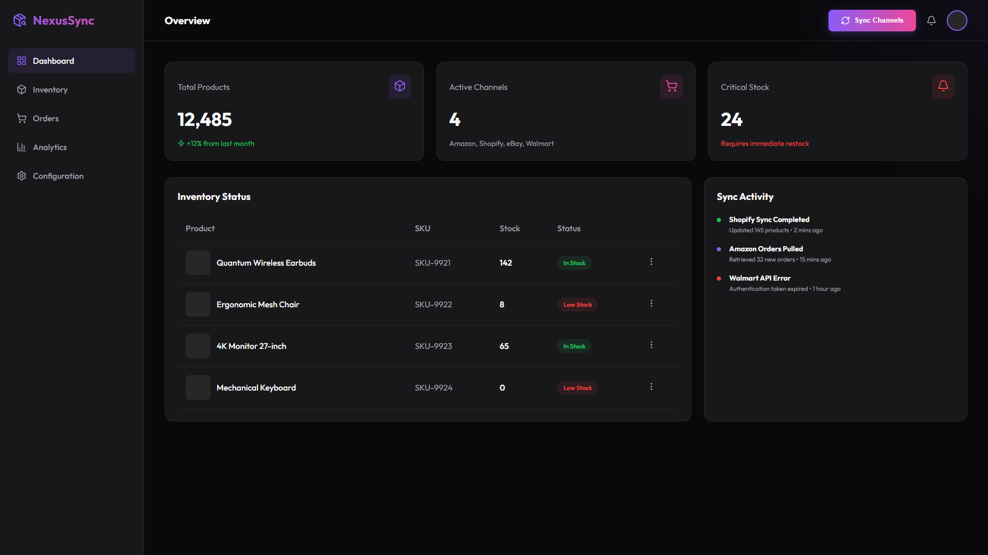 NexusSync – E-Commerce Inventory Orchestrator